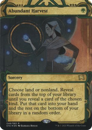 Abundant Harvest (Foil Etched) (STA-048) (Borderless) [Strixhaven Mystical Archive] Foil