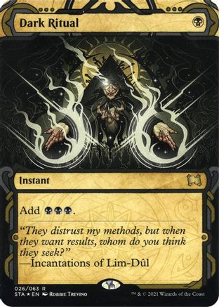 Dark Ritual (Foil Etched) (STA-026) (Borderless) [Strixhaven Mystical Archive] Foil