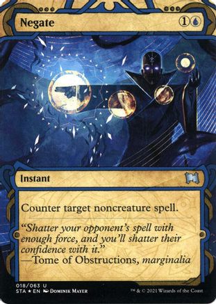 Negate (Foil Etched) (STA-018) [Strixhaven Mystical Archive] (Borderless) Foil