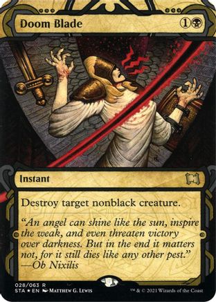 Doom Blade (Foil Etched) (STA-028) (Borderless) [Strixhaven Mystical Archive] Foil