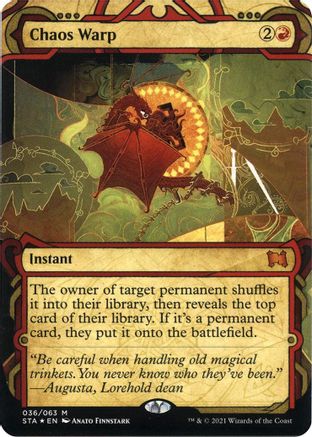 Chaos Warp (Foil Etched) (STA-36E) [Strixhaven Mystical Archive] (Borderless) Foil