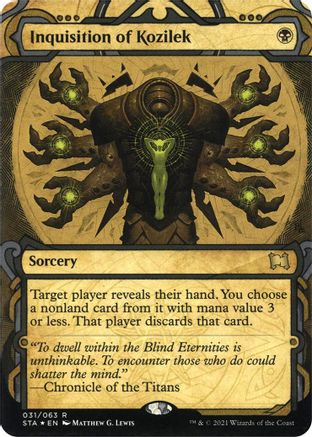Inquisition of Kozilek (Foil Etched) (STA-031) (Borderless) [Strixhaven Mystical Archive] Foil