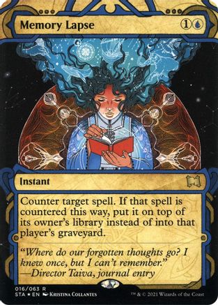 Memory Lapse (Foil Etched) (STA-016) (Borderless) [Strixhaven Mystical Archive] Foil