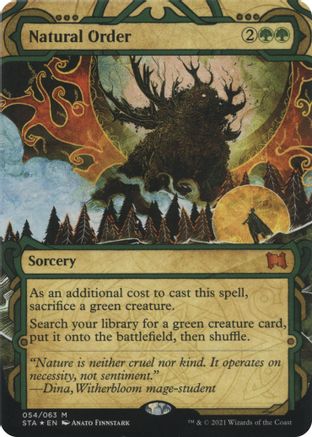 Natural Order (Foil Etched) (STA-054) (Borderless) [Strixhaven Mystical Archive] Foil