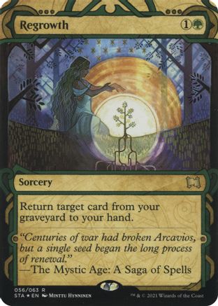 Regrowth (Foil Etched) (STA-056) (Borderless) [Strixhaven Mystical Archive] Foil