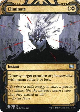 Eliminate (Foil Etched) (STA-030) (Borderless) [Strixhaven Mystical Archive] Foil