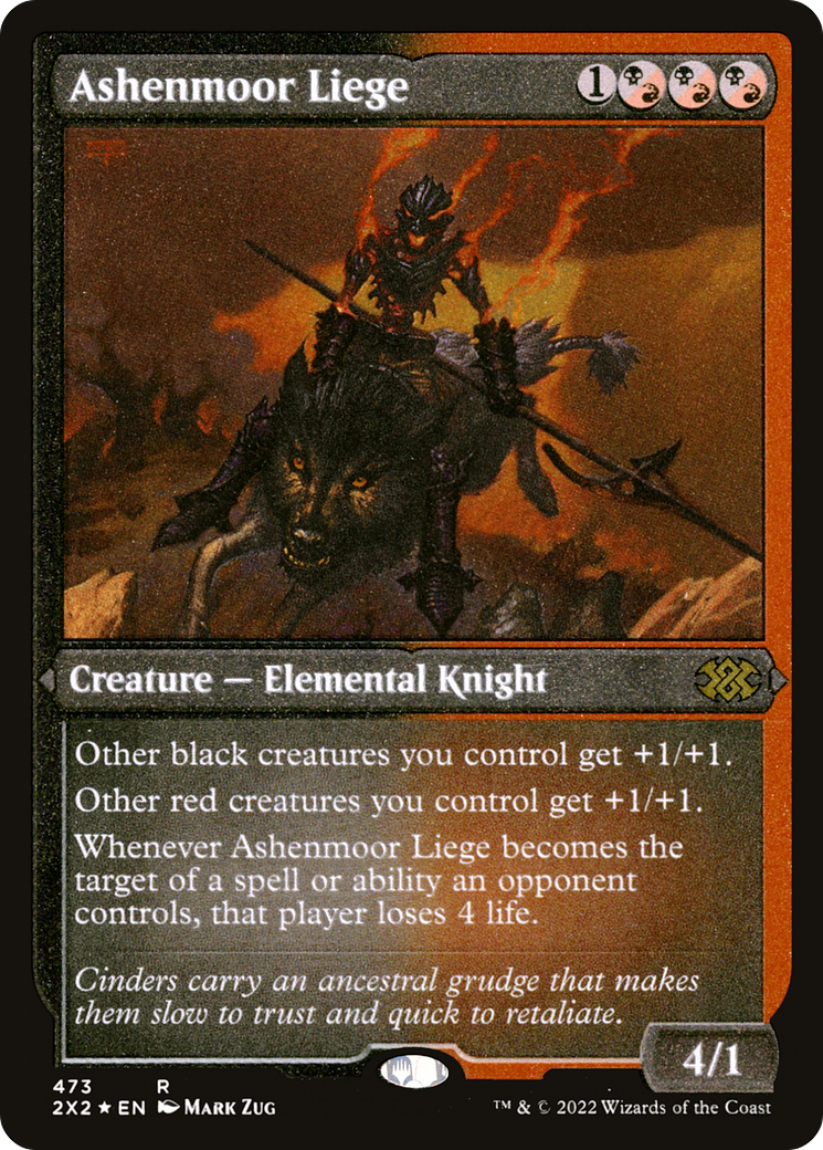 Ashenmoor Liege (2X2-473) [Double Masters 2022] Etched Foil