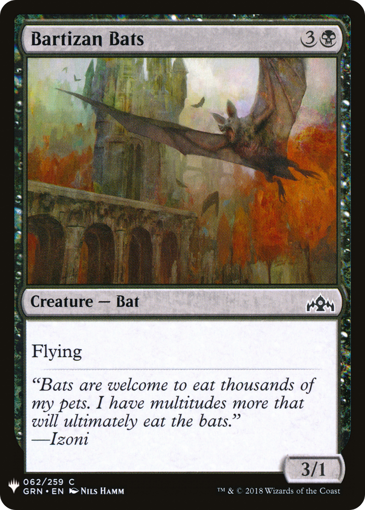 Bartizan Bats (LIST-GRN-62) [The List]