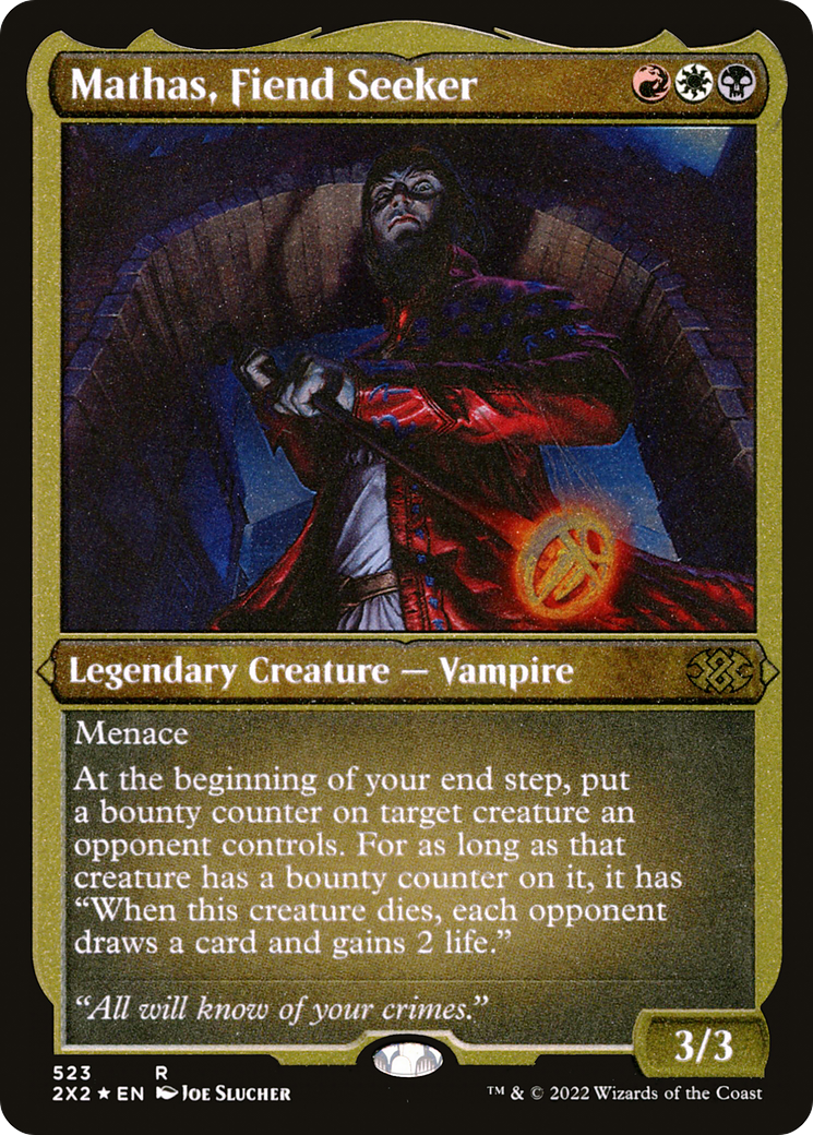 Mathas, Fiend Seeker (Foil Etched) (2X2-523) [Double Masters 2022] Foil