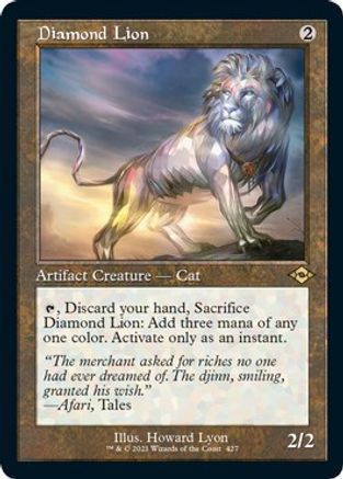 Diamond Lion (Retro Frame) (Foil Etched) (MH2-427) [Modern Horizons 2] Foil