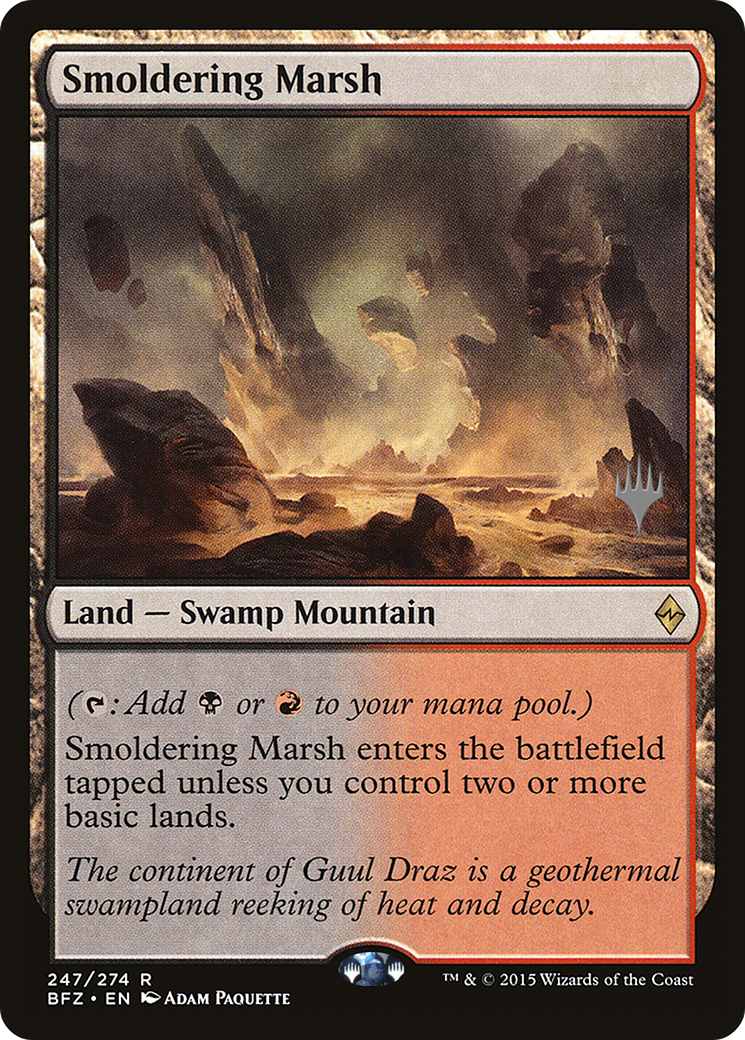 Smoldering Marsh (PPKHM-247P) [Battle for Zendikar Promos] Foil