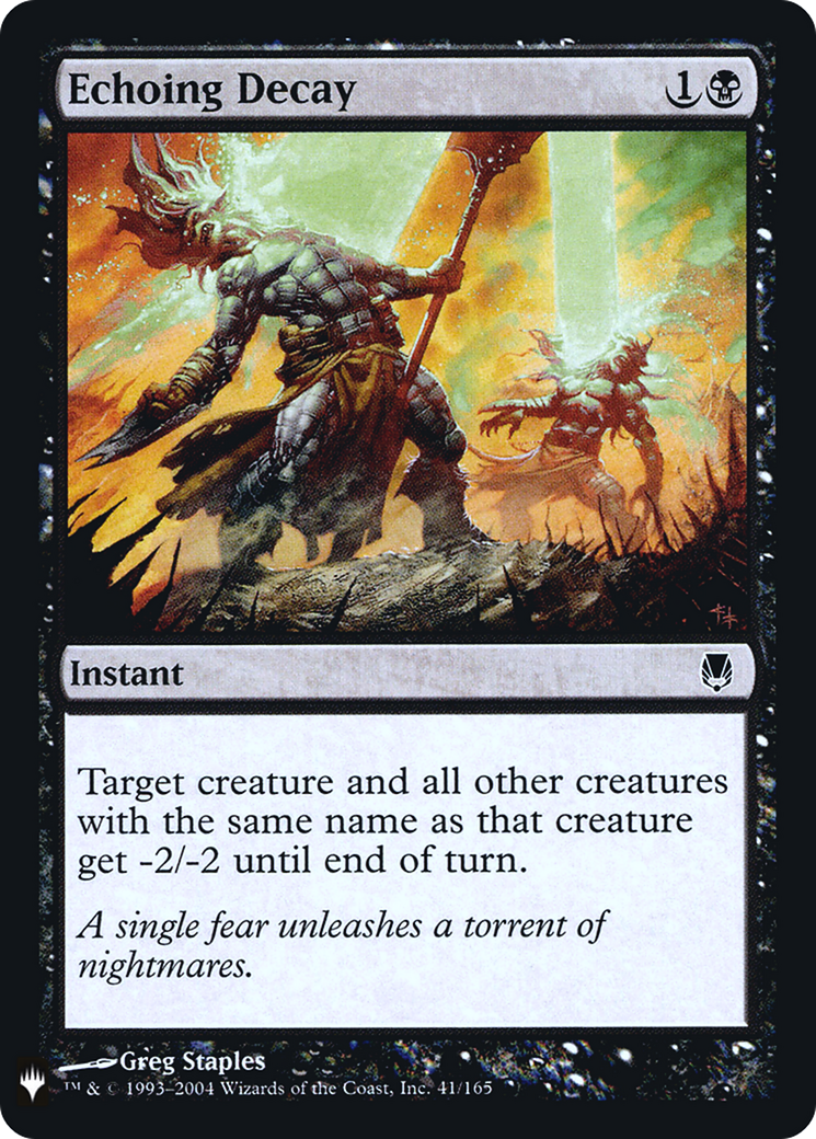 Echoing Decay (LIST-DST-41) [The List] Foil