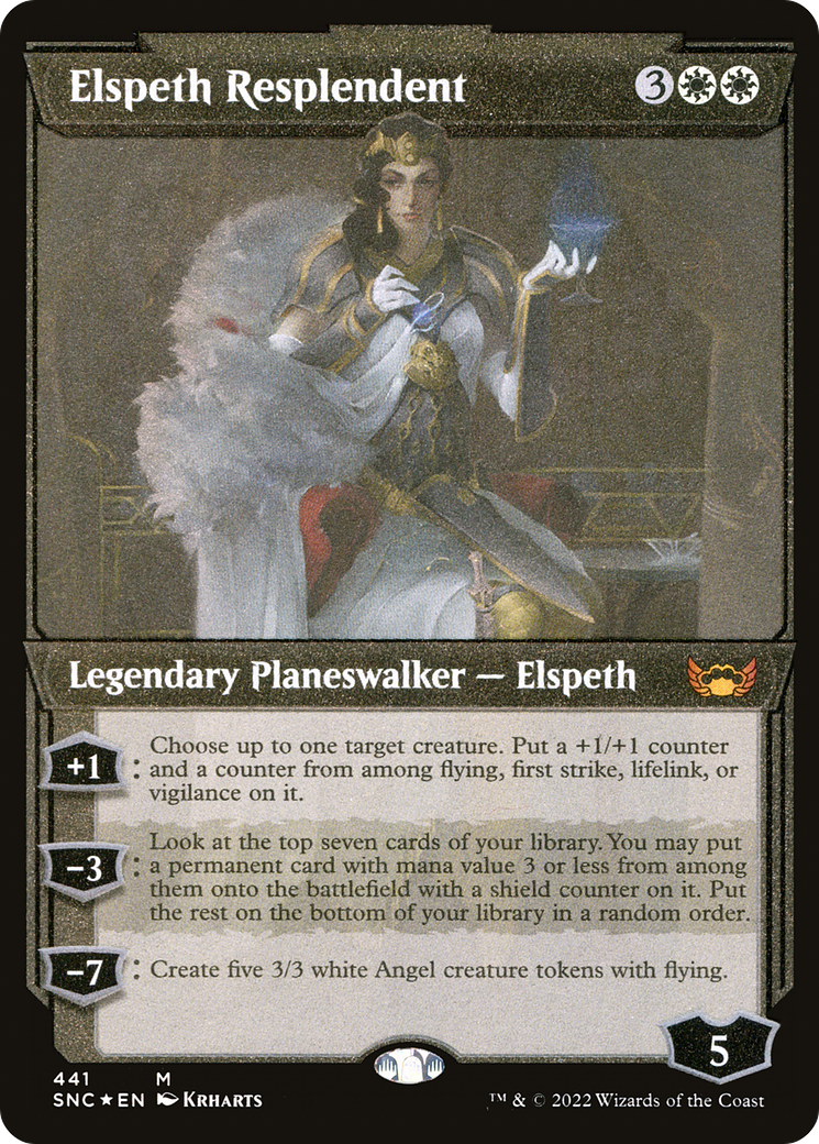 Elspeth Resplendent (SNC-441) [Streets of New Capenna]: (Showcase) Etched Foil