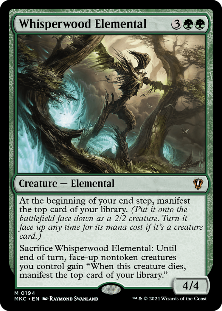 Whisperwood Elemental (MKC-194) [Murders at Karlov Manor Commander]