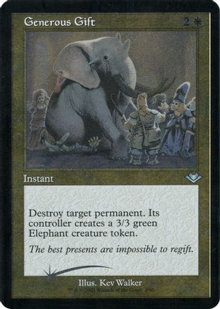 Generous Gift (Retro Frame) (Foil Etched) (MH1-002) [Modern Horizons] Foil