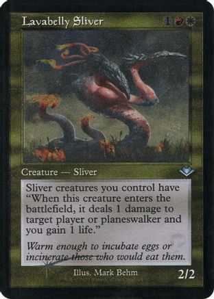 Lavabelly Sliver (Retro Frame) (Foil Etched) (MH1-029) [Modern Horizons] Foil