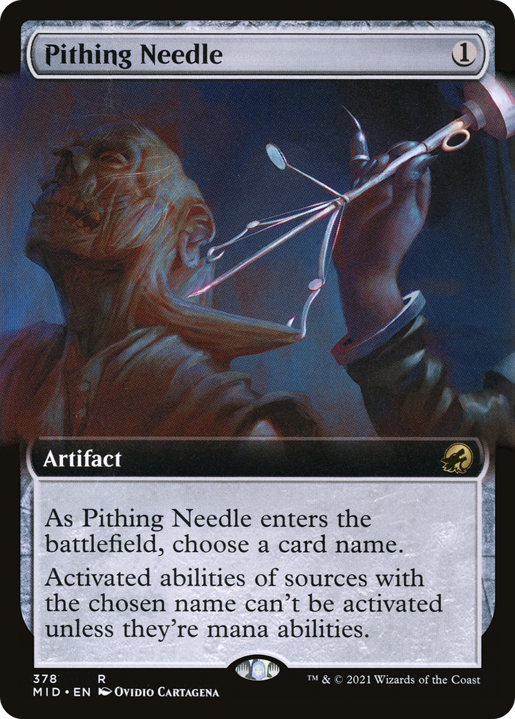 Pithing Needle (MID-378) [Innistrad: Midnight Hunt]: (Extended Art) Foil