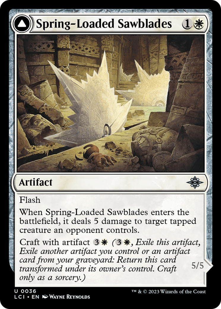 Spring-Loaded Sawblades // Bladewheel Chariot (LCI-036) [The Lost Caverns of Ixalan]
