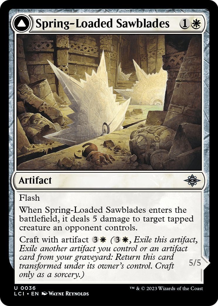 Spring-Loaded Sawblades (LCI-036) [The Lost Caverns of Ixalan] Foil