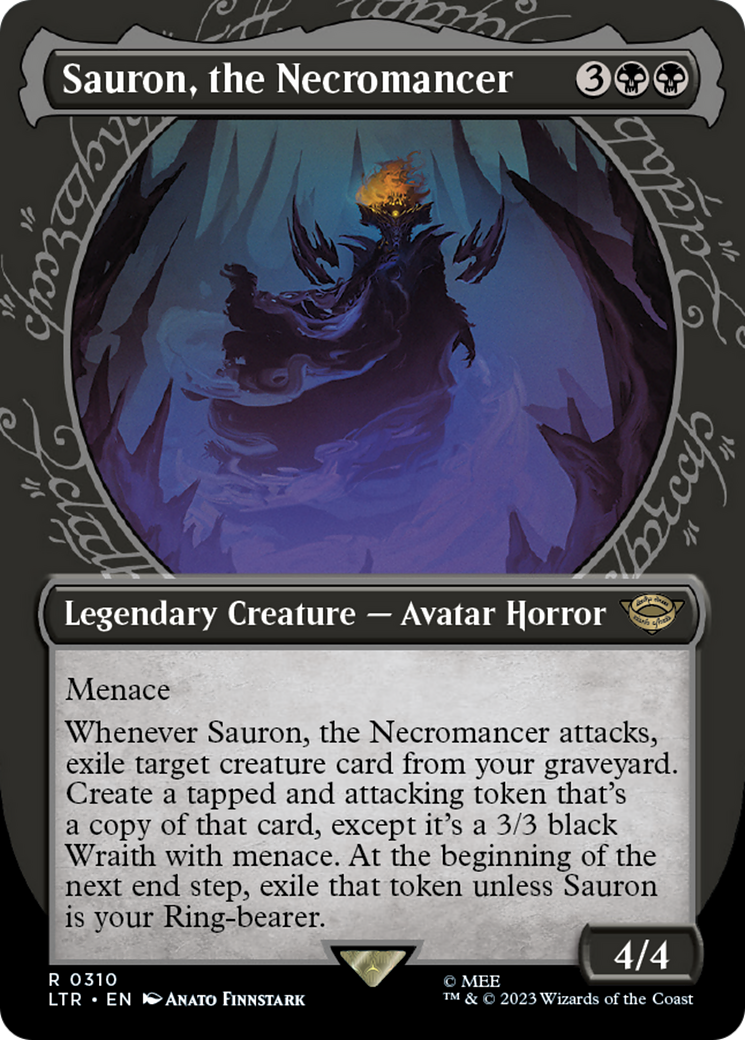 Sauron, the Necromancer (Showcase) (LTR-310) (Borderless) [The Lord of the Rings: Tales of Middle-earth]