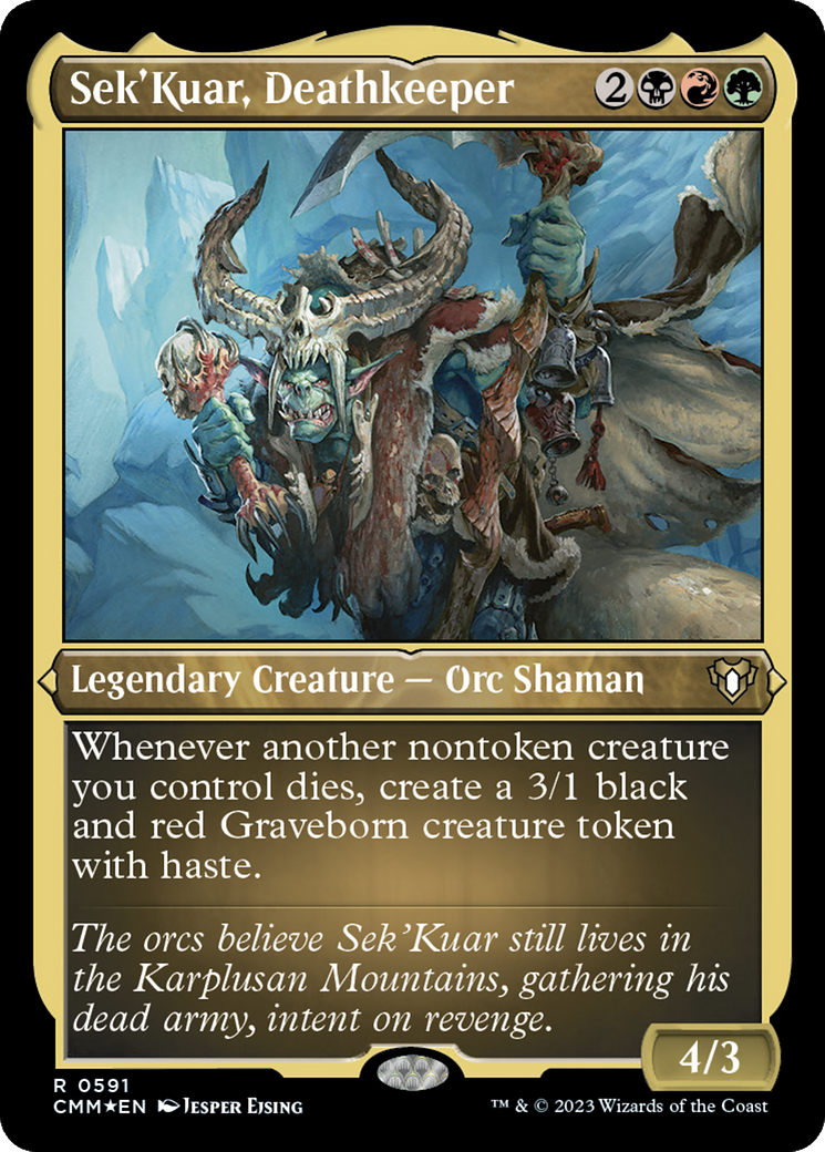 Sek'Kuar, Deathkeeper (CMM-591) [Commander Masters] Etched Foil