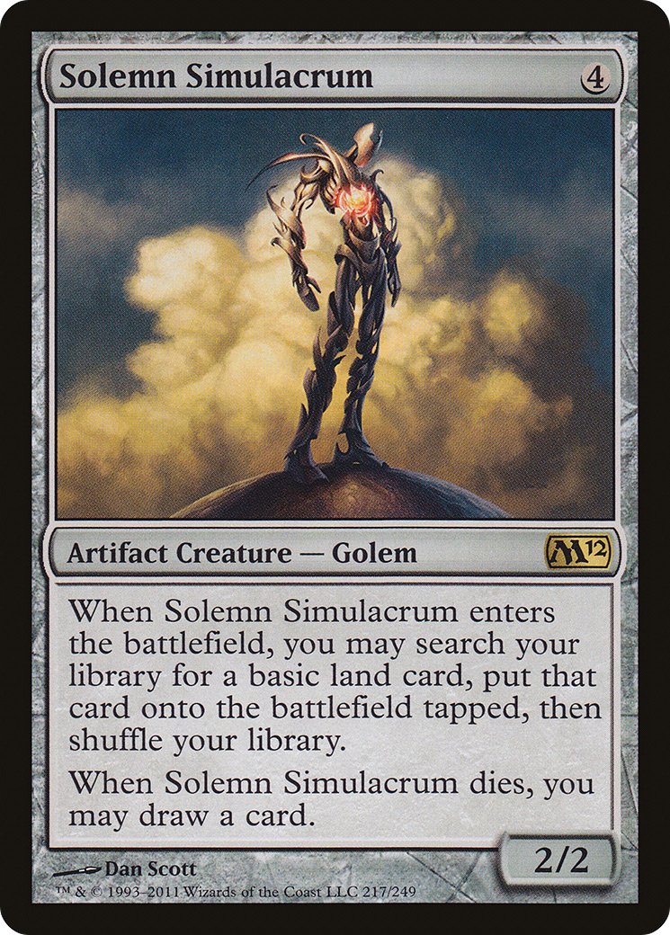 Solemn Simulacrum (M12-217) [Magic 2012]
