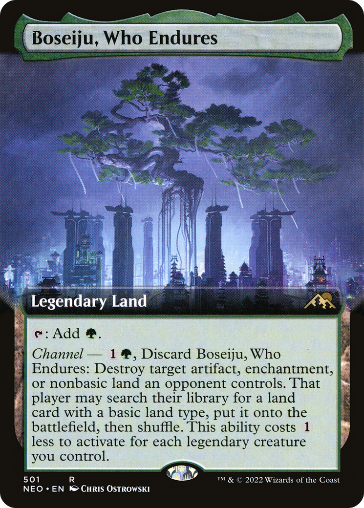 Boseiju, Who Endures (Extended Art) (NEO-501) [Kamigawa: Neon Dynasty]