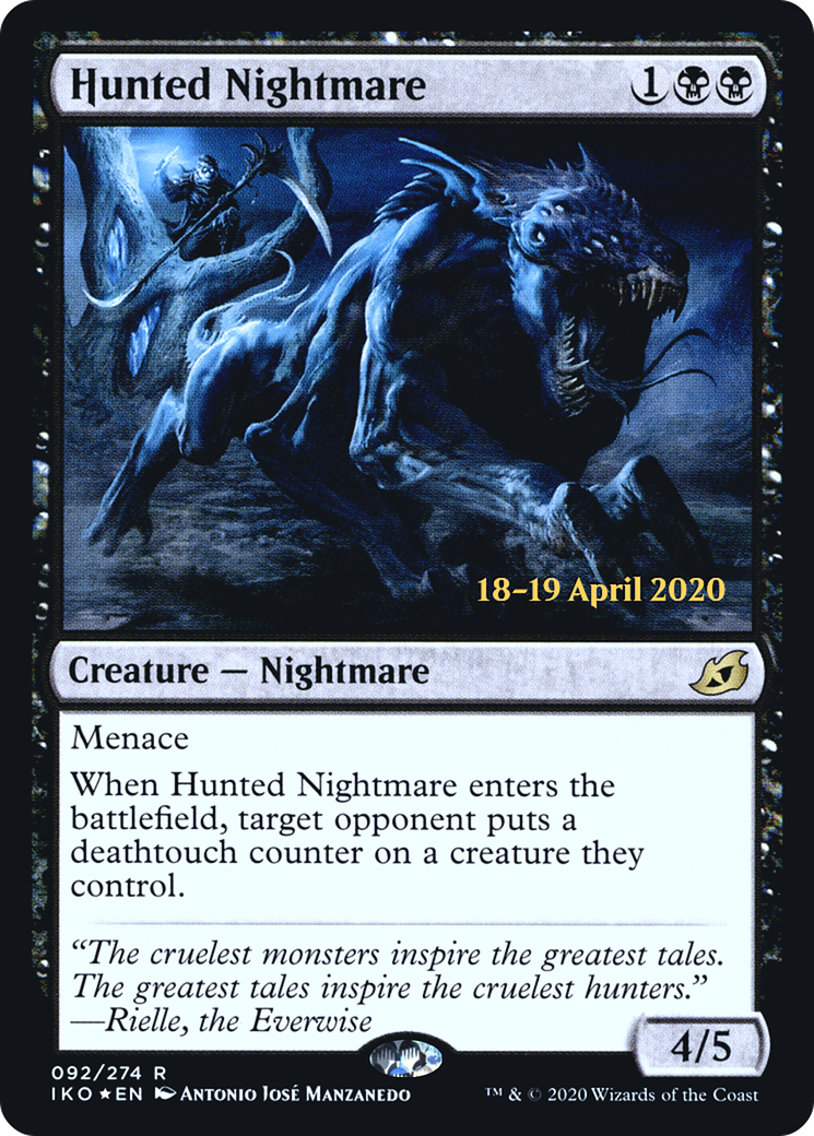 Hunted Nightmare (PRE-92S) [Ikoria: Lair of Behemoths Promos] Foil