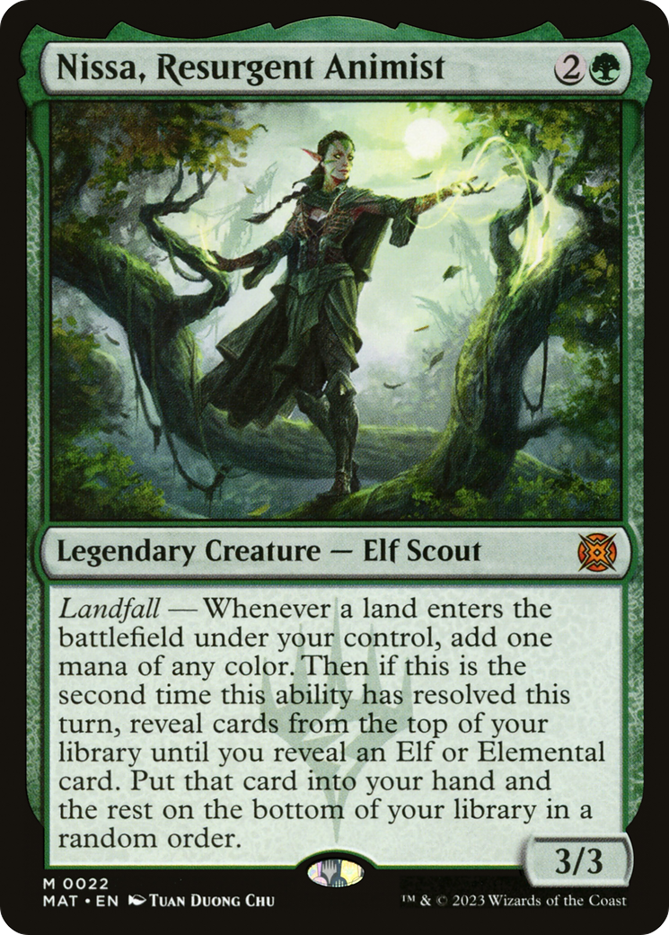 Nissa, Resurgent Animist (MAT-022) [March of the Machine: The Aftermath] Foil