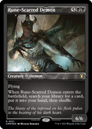 Rune-Scarred Demon (Foil Etched) (CMM-521) [Commander Masters] Foil
