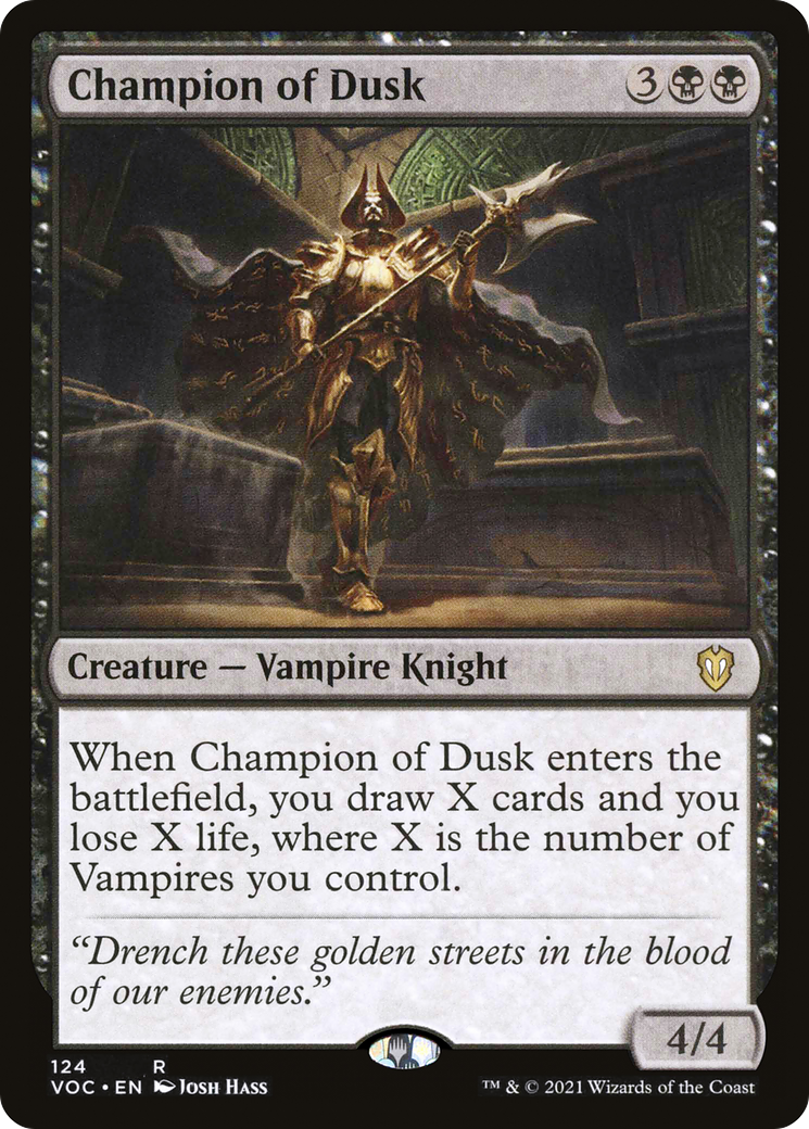 Champion of Dusk (VOC-124) [Crimson Vow Commander]