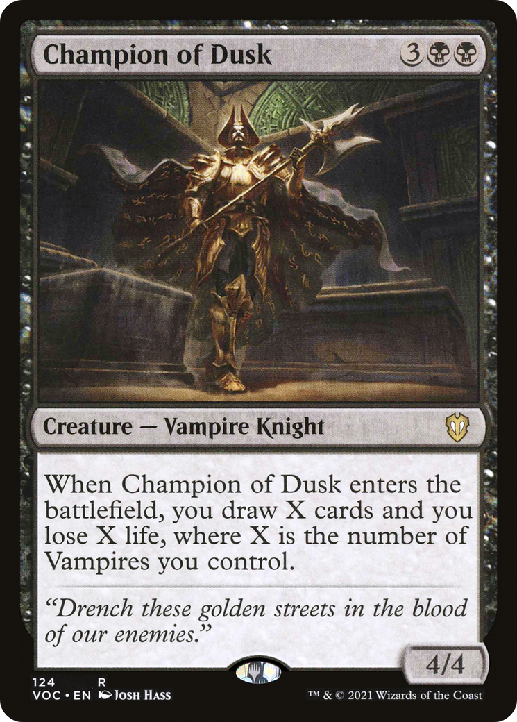 Champion of Dusk (VOC-124) [Crimson Vow Commander]