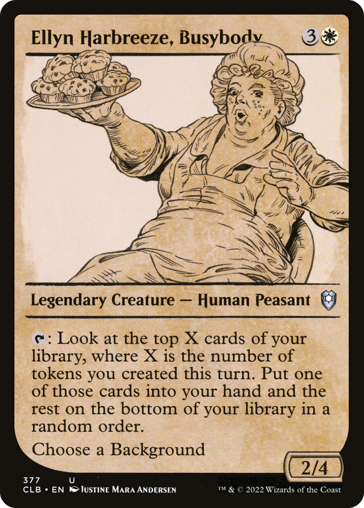 Ellyn Harbreeze, Busybody (Showcase) (CLB-377) [Commander Legends: Battle for Baldur's Gate]