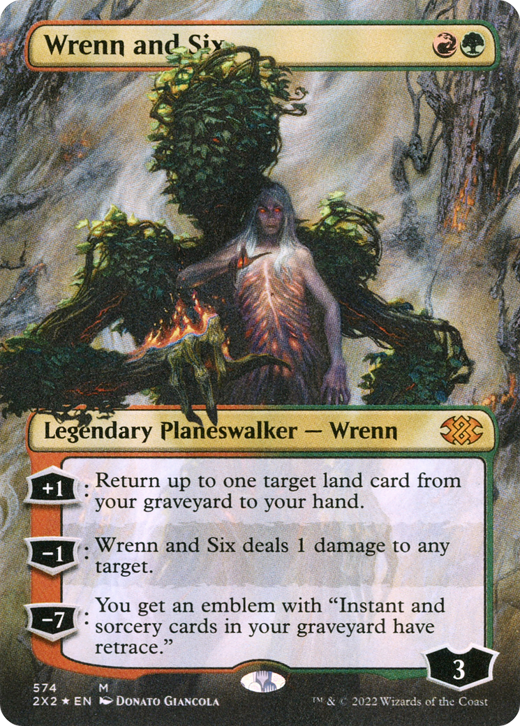 Wrenn and Six (Textured Foil) (2X2-574) (Borderless) [Double Masters 2022] Foil
