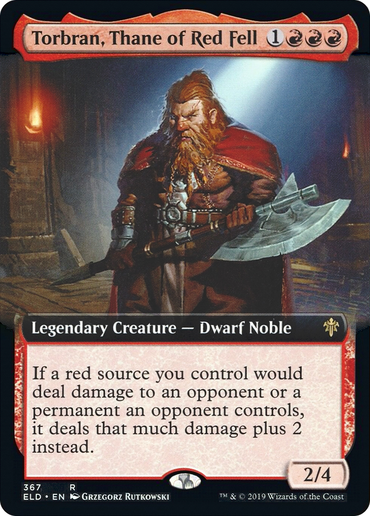 Torbran, Thane of Red Fell (Extended Art) (ELD-367) [Throne of Eldraine]