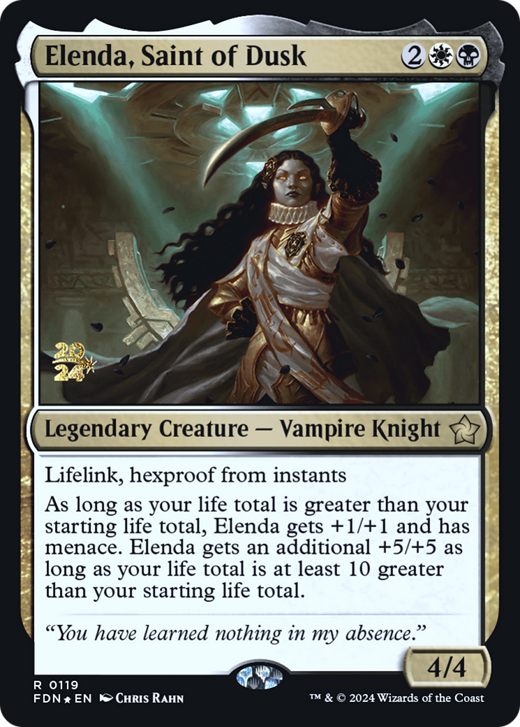 Elenda, Saint of Dusk (PRE-119S) [Foundations Promos] Foil
