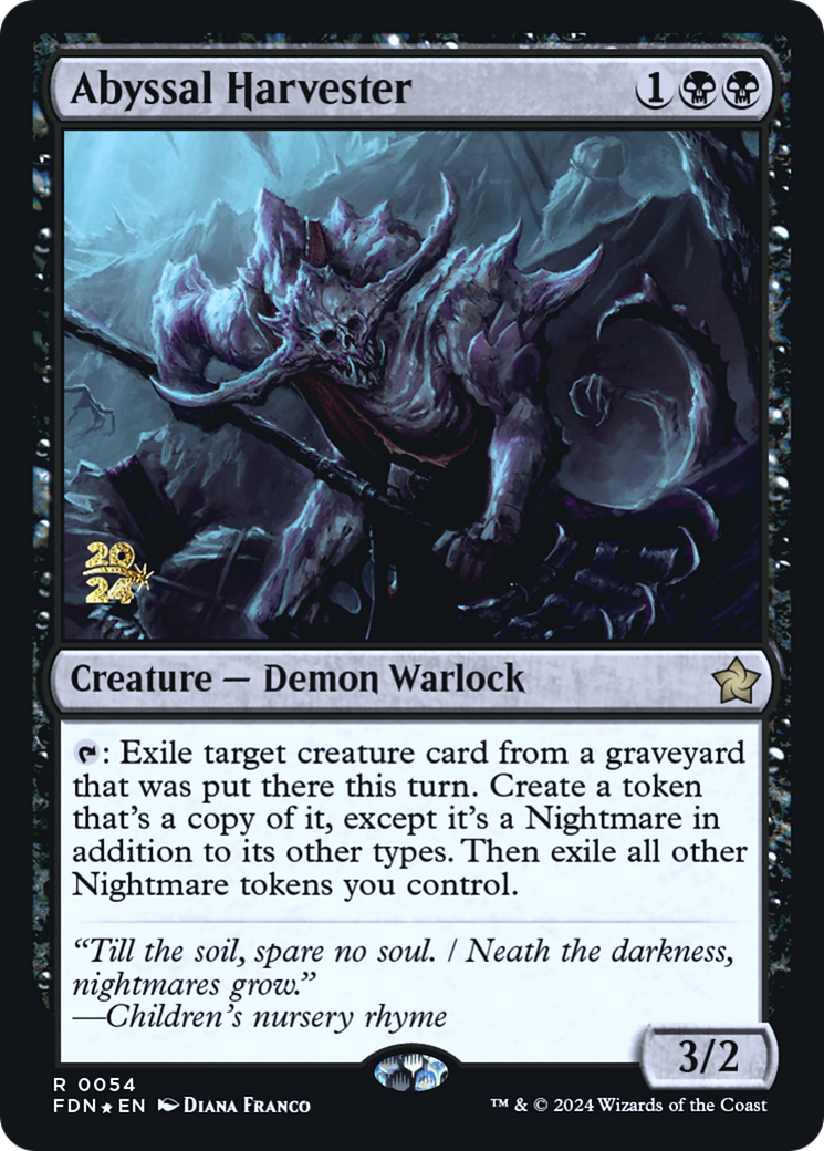 Abyssal Harvester (PRE-54S) [Foundations Promos] Foil