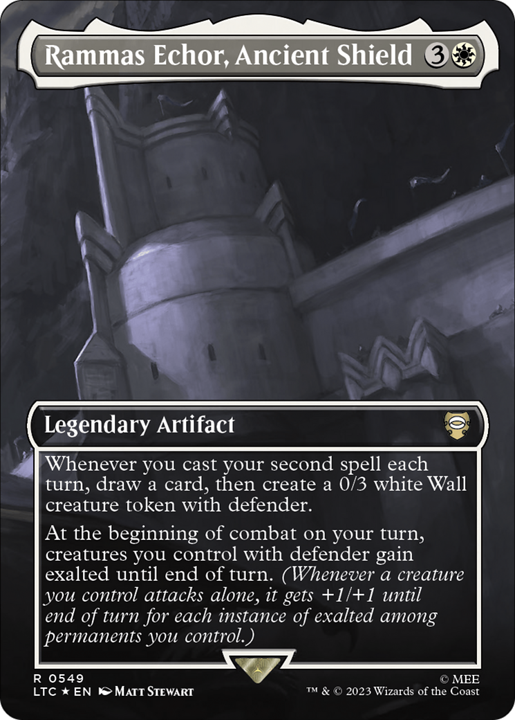 Rammas Echor, Ancient Shield (Borderless) (Surge Foil) (LTC-549) [Tales of Middle-earth Commander] (Borderless) Foil