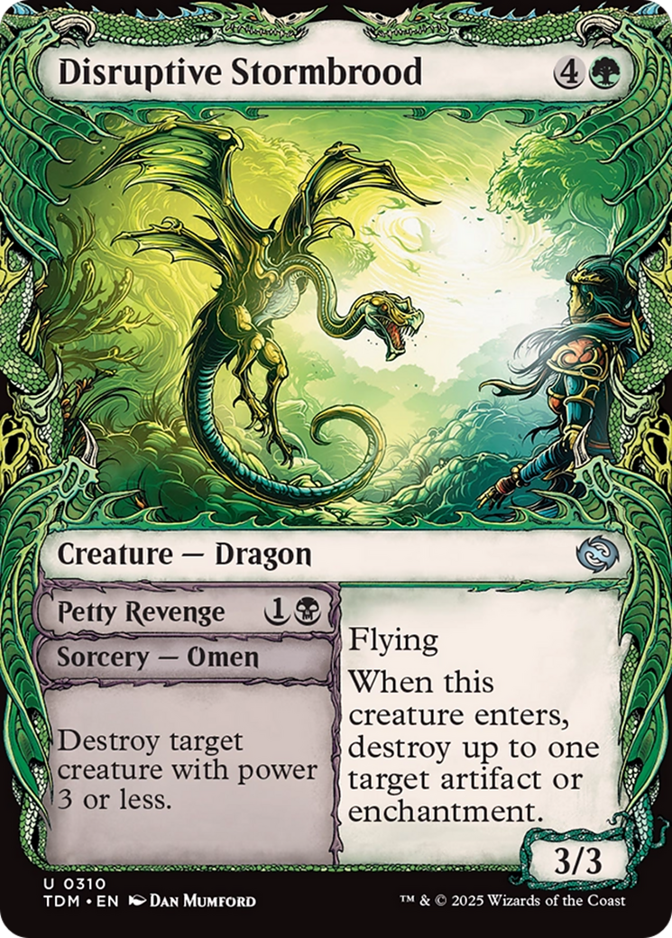Disruptive Stormbrood // Petty Revenge (TDM-310) [Tarkir: Dragonstorm]: (Showcase)