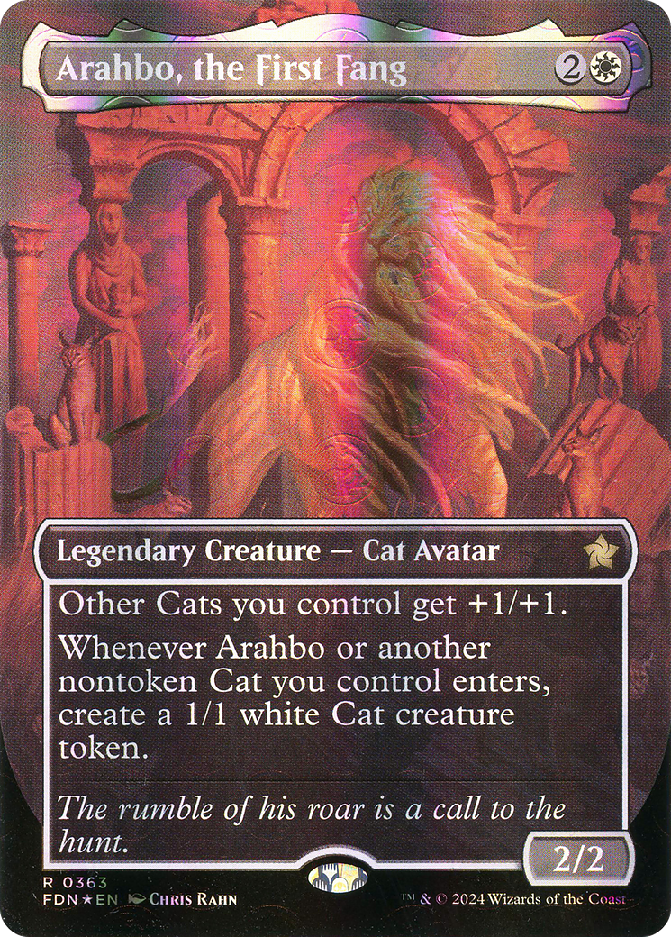 Arahbo, the First Fang (FDN-363) [Foundations] (Borderless) Foil