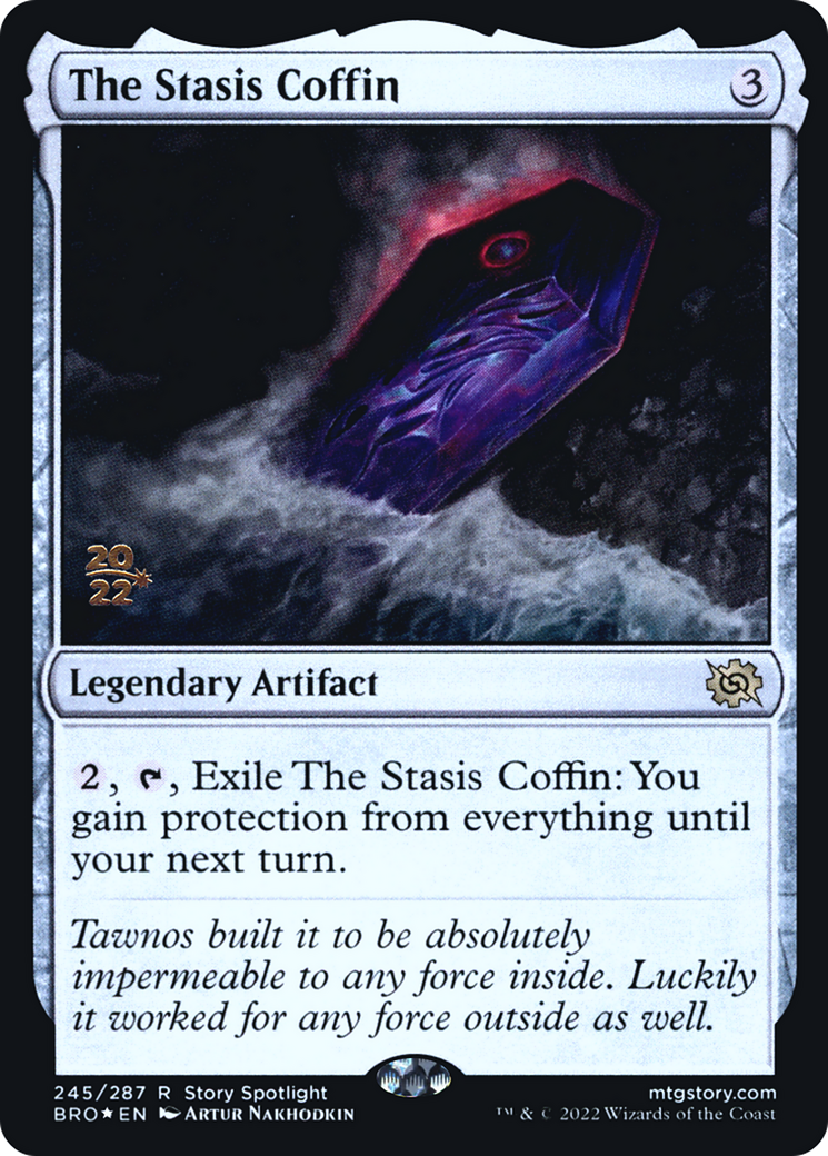The Stasis Coffin (PRE-245S) [The Brothers' War Promos] Foil