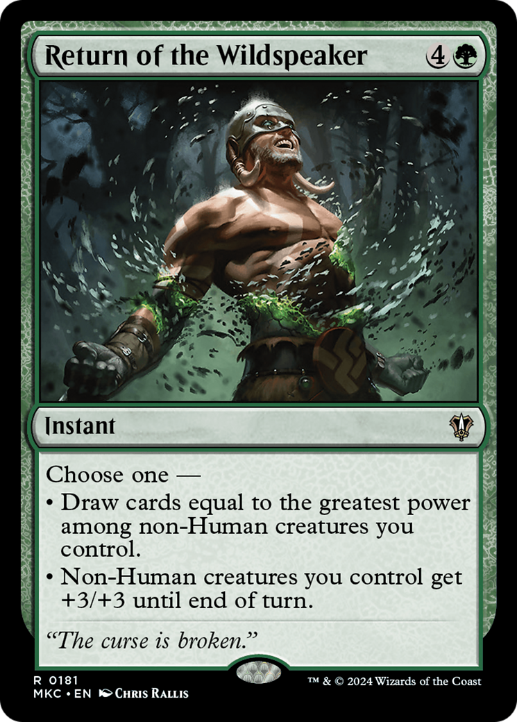 Return of the Wildspeaker (MKC-181) [Murders at Karlov Manor Commander]