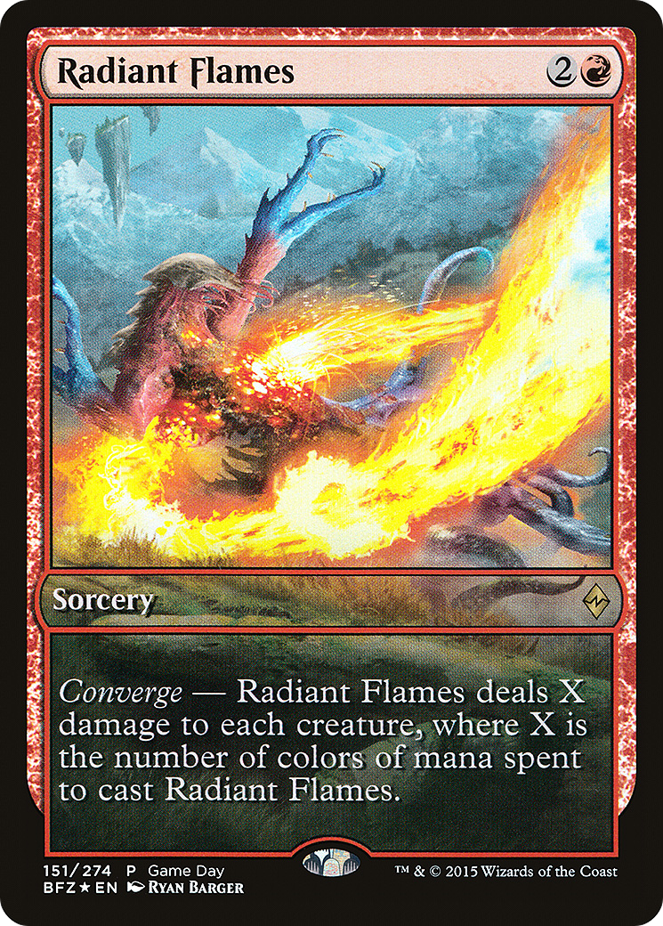 Radiant Flames (GAME-151) [Battle for Zendikar Promos] Foil
