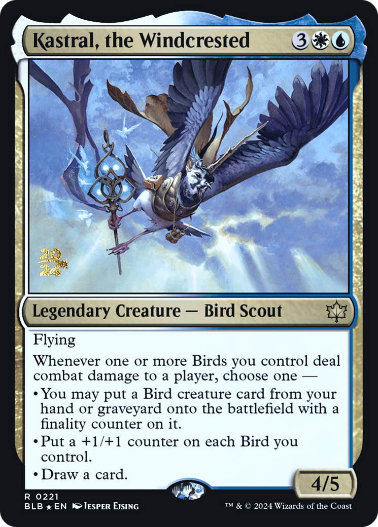 Kastral, the Windcrested (PRE-221S) [Bloomburrow Promos] Foil
