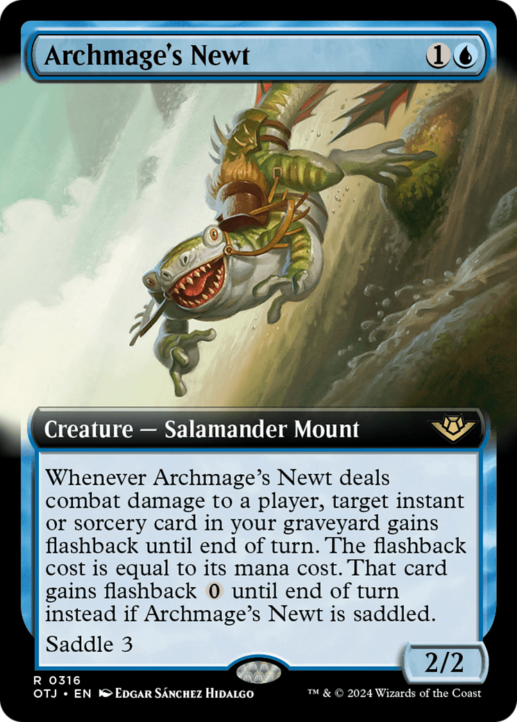 Archmage's Newt (OTJ-316) [Outlaws of Thunder Junction]: (Extended Art)