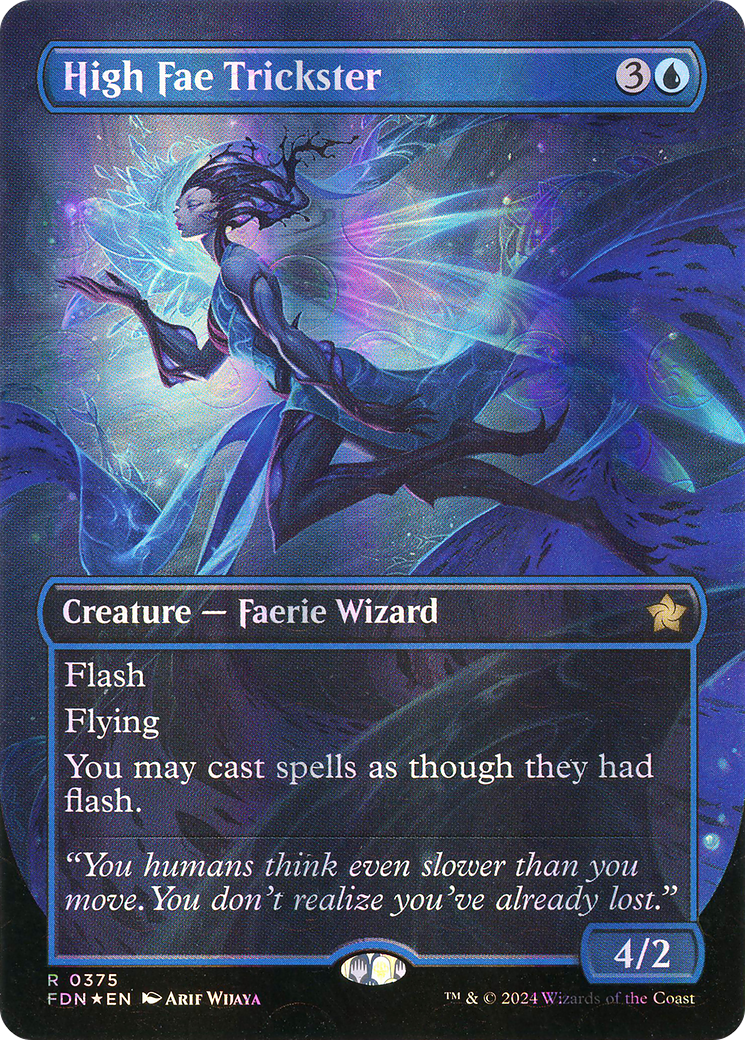 High Fae Trickster (FDN-375) [Foundations] (Borderless) Foil