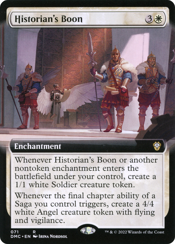 Historian's Boon (Extended Art) (DMC-071) [Dominaria United Commander]
