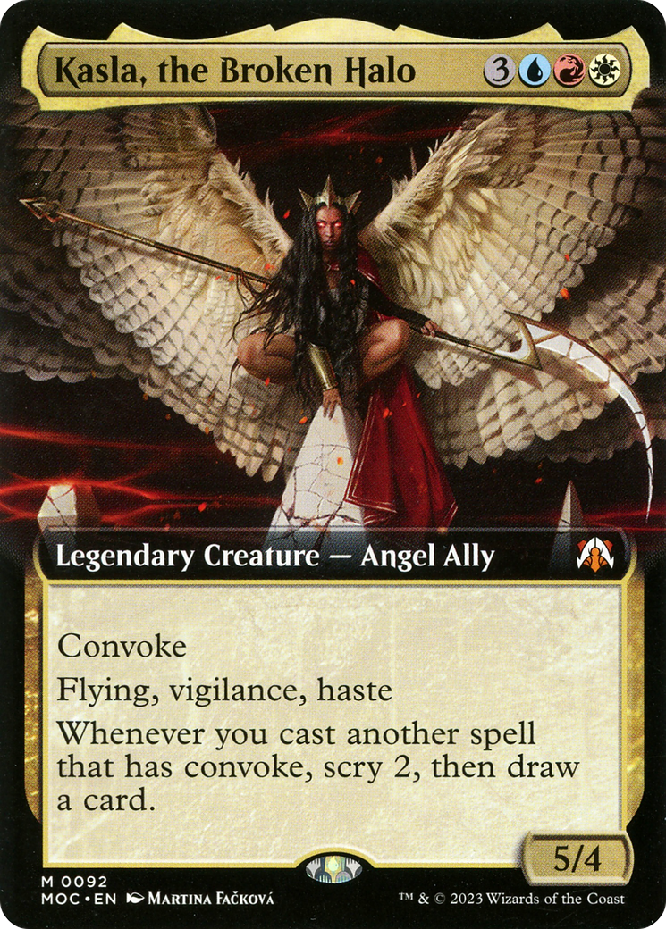 Kasla, the Broken Halo (MOC-092) [March of the Machine Commander]: (Extended Art) Foil