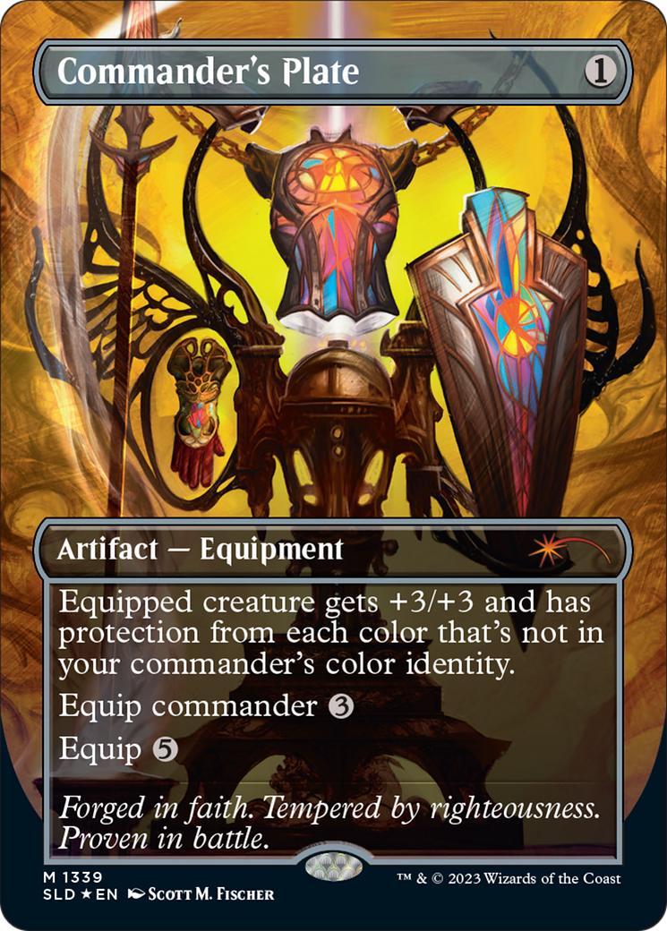 Commander's Plate (SLD-1339) [Secret Lair Drop] (Borderless) Foil