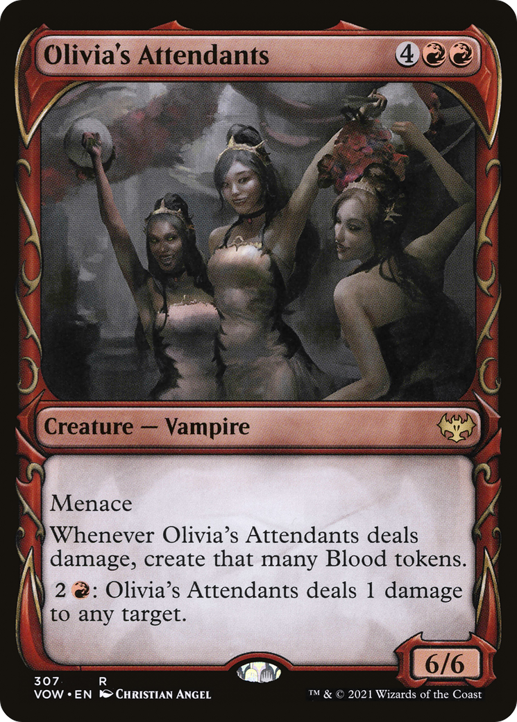Olivia's Attendants (VOW-307) [Innistrad: Crimson Vow]: (Showcase) Foil